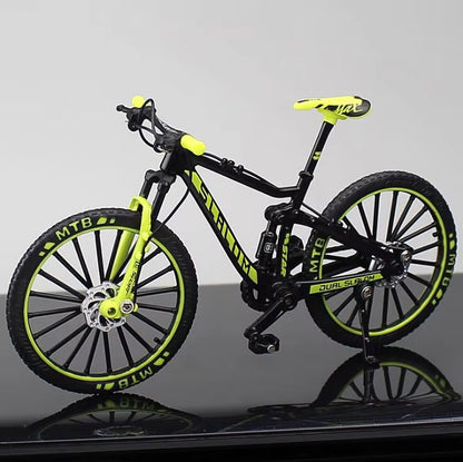 1:10 Mini Finger Mountain Bike Diecast Model Alloy Bicycle Simulation Collection Die Casting Racing Metal Bike Toys for Boy