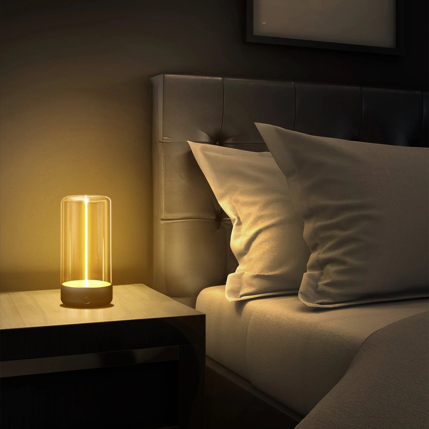 Night Lights 5.70 in Modern Bedside Table Lamp 3-Level Dimming Battery Operated Night Light