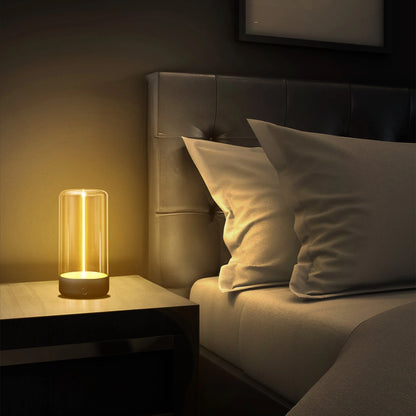 Night Lights 5.70 in Modern Bedside Table Lamp 3-Level Dimming Battery Operated Night Light