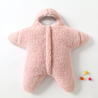 Stervormige baby slaapzak met capuchon – katoen/kasjmier – winter – 0-1 jaar