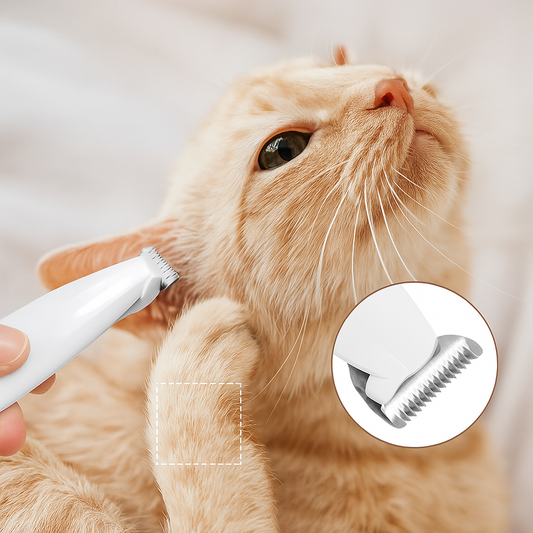 Waterdichte Honden- en Kattentrimmer met LED-licht en Breed RVS mes