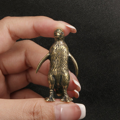 Keizerpinguïn Beeldje in Bronskleurig Koper – Metalen Dieren Decoratie 5cm