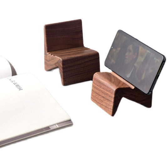 Houten Telefoonhouder - Creatief Minimalistisch Design voor Bureau