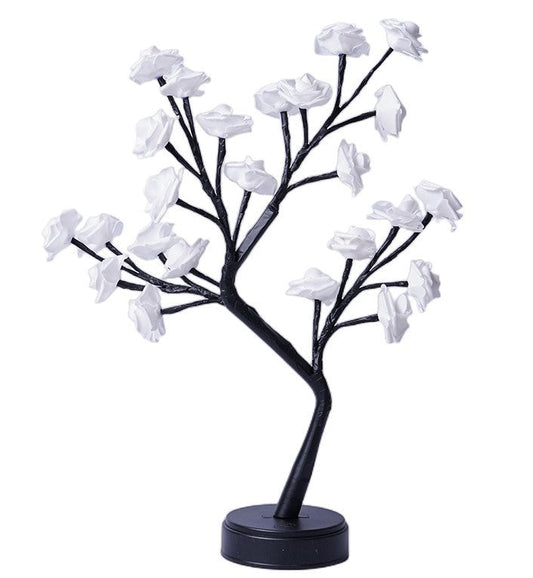 Tafellamp Bloemenboom Rozen LED USB - Sfeerverlichting Decoratie - Kleurrijk