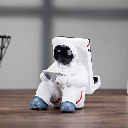 Astronaut Telefoonstandaard - Creatief Bureau Accessoire - Resin - Ruimtevaart Decoratie