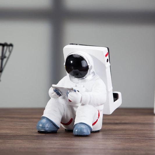 Astronaut Telefoonstandaard - Creatief Bureau Accessoire - Resin - Ruimtevaart Decoratie