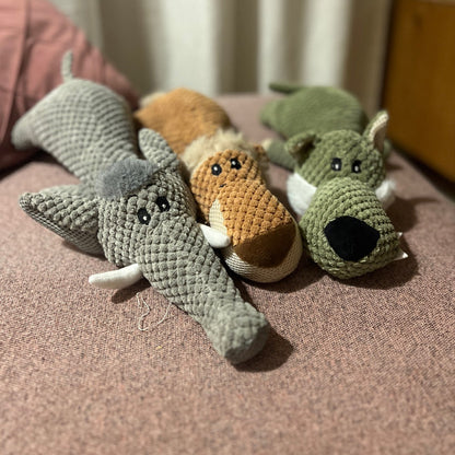 Plush - Extra Sterk Hondenspeelgoed Leeuw, Wolf of Olifant
