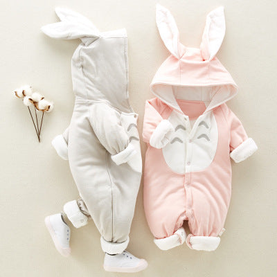 Baby jumpsuit met oren - katoen - comfortabel en warm