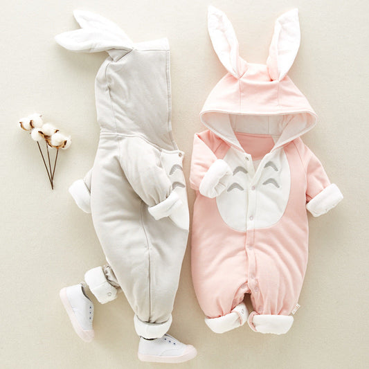 Baby jumpsuit met oren - katoen - comfortabel en warm