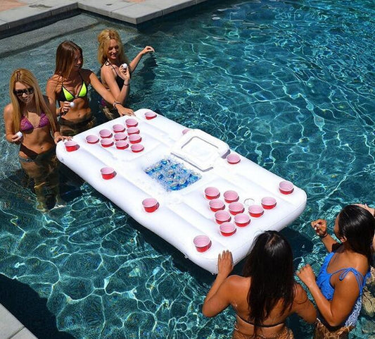 Opblaasbare Beer Pong Tafel - Met Koelvak en Bekerhouders - 183x91 cm