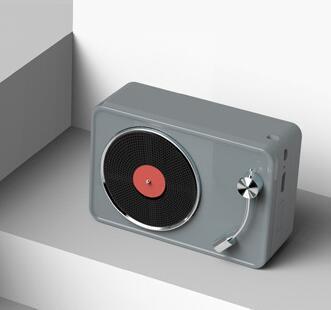 Retro platenspeler Bluetooth speaker - draadloos, compact - vintage design