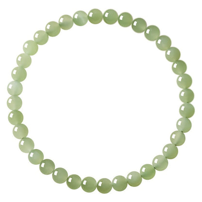 Dames Armband van Natuurlijke Hetian Jade – Helder Watergroen of Wit – 4mm/6mm Kralen