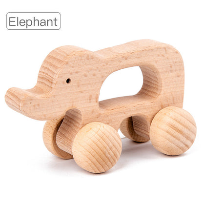 Houten Dieren Speelgoed - Educatief Grijpspeelgoed voor Peuters - Naturel Hout
