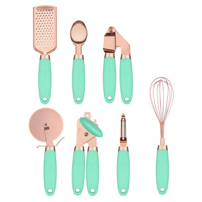 Keukengerei Set 7-delig – RVS & Koper – Antislip Handvat – Elegant Design