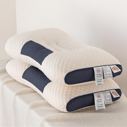 CalmNest Orthopedisch Hoofdkussen – Wit/Grijs, 45x70cm