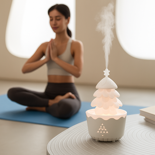 Aroma Diffuser Kerstboom Met Afstandsbediening – Stil, Kleurrijk Licht