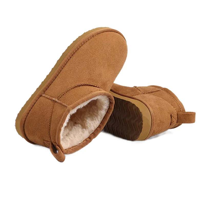 CozyStep winter dames boots - warme gevoerde enkellaarsjes suede look