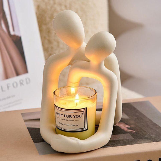 Moderne Resin Beeld Koppel - Minimalistisch Decor, hip design