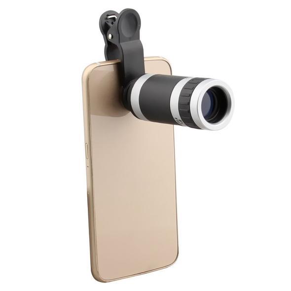 Telelens 8x voor Smartphone – Optisch Glas – Clip-On