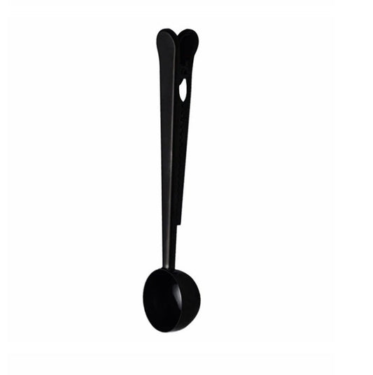 Koffie Clip Lepel - RVS - Maatlepel en Sluitclip in één