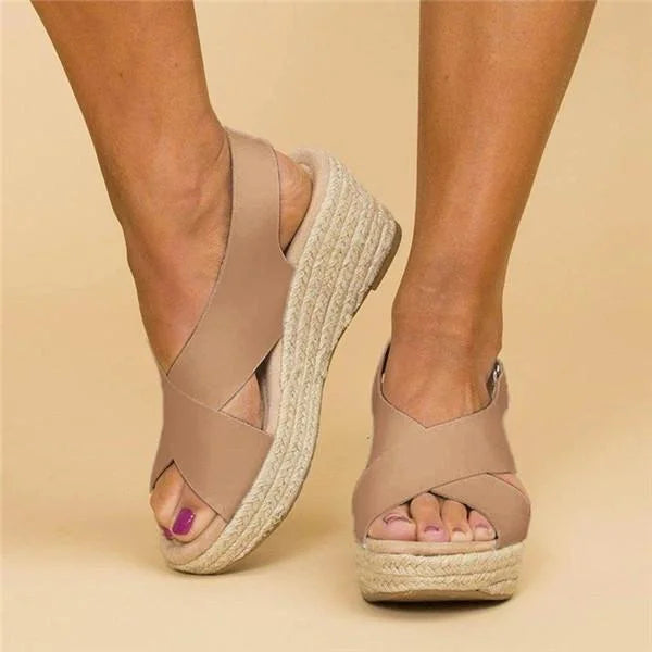ConfiWear Orthopedic Wedge | Dames Espadrilles Taupe