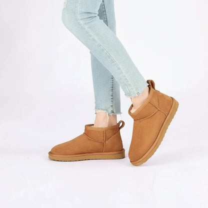 CozyStep winter dames boots - warme gevoerde enkellaarsjes suede look