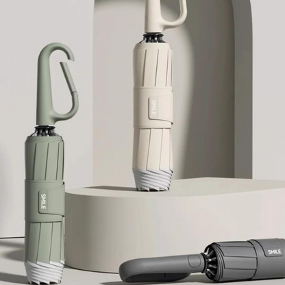 Windbestendige Automatische Paraplu met Reflecterende Rand – Compact en Waterdicht