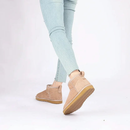 CozyStep winter dames boots - warme gevoerde enkellaarsjes suede look