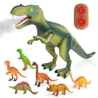 Remote Control Dinosaur Toy Spray Walking Tyrannosaurus Rex Roaring LED Light Children Dinosaur Toy Boy Girl Birthday Gift