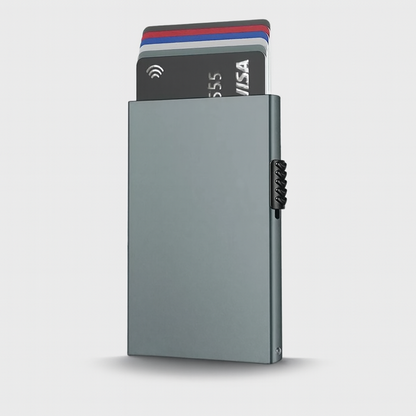 SlimGuard – Minimalistisch RFID Kaartenhouder Zwart/Grijs