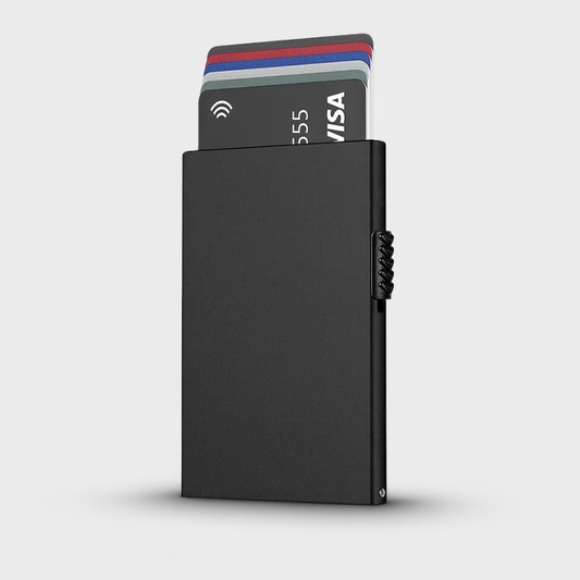 SlimGuard – Minimalistisch RFID Kaartenhouder Zwart/Grijs