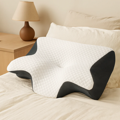 SleepAlign Pro – Orthopedisch Nek Kussen Wit/Zwart