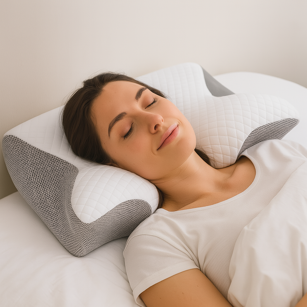 SleepAlign Pro – Orthopedisch Nek Kussen Wit/Zwart