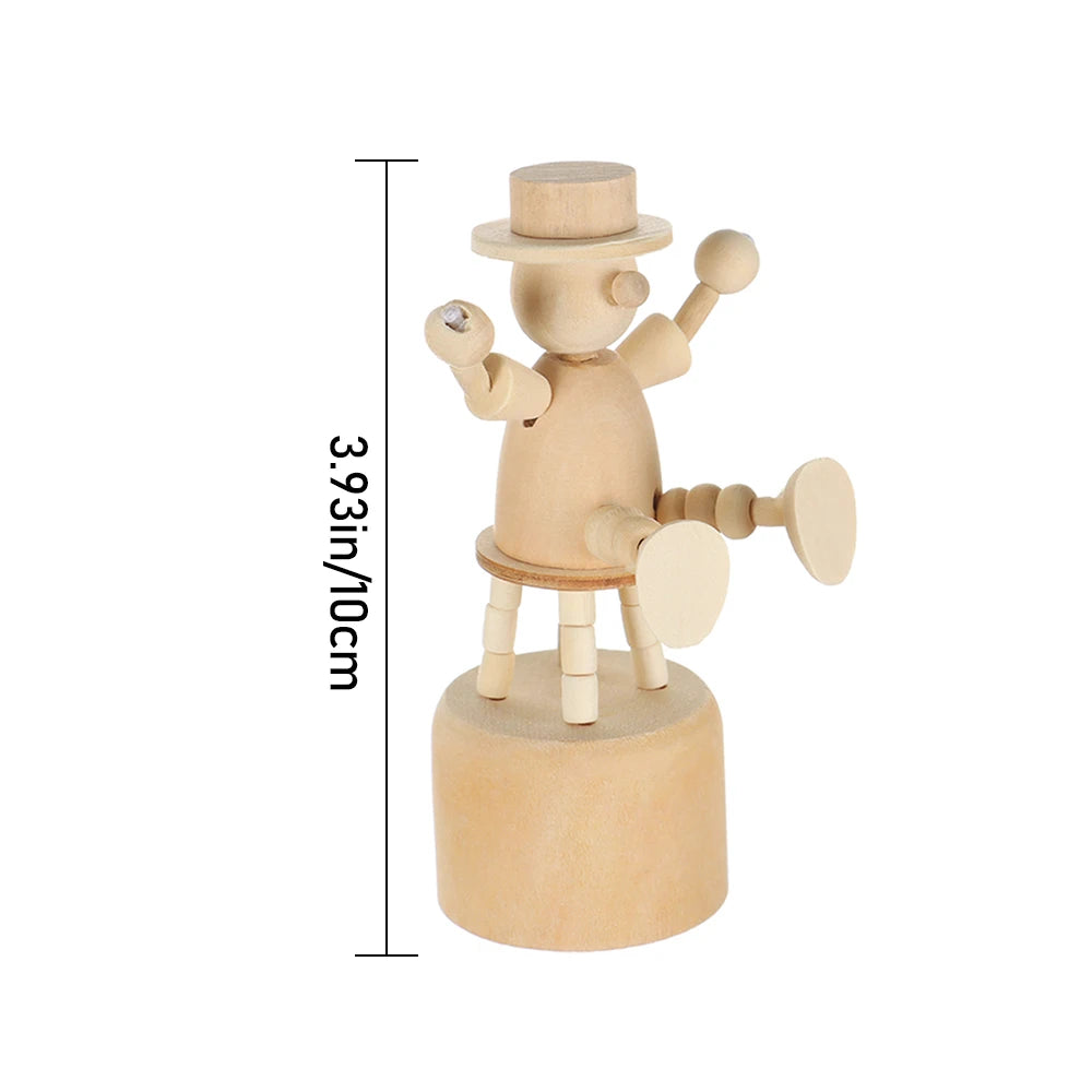 Houten Dieren Beeldje – Miniatuur Beweegbare Poppen Decoratie