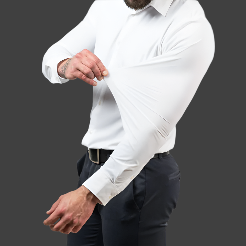 UrbanFlex – Kreukvrij Heren Stretch Overhemd Wit