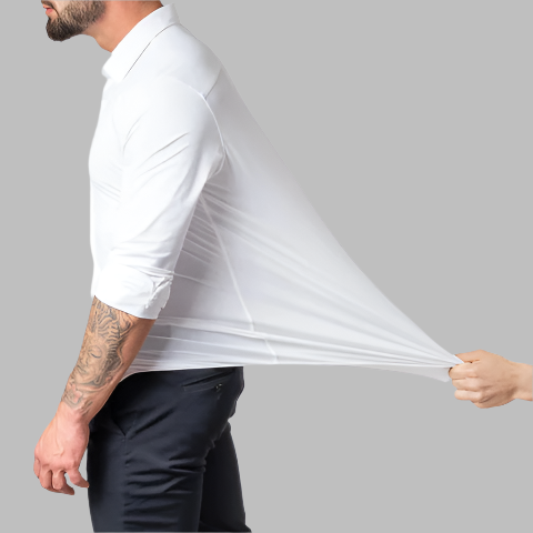 UrbanFlex – Kreukvrij Heren Stretch Overhemd Wit