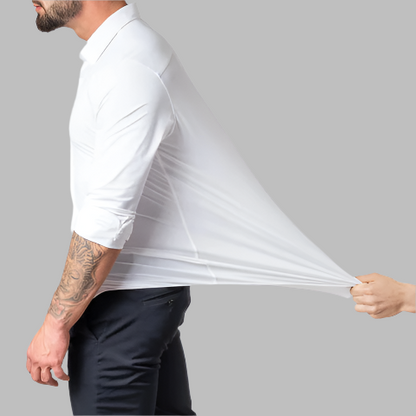 UrbanFlex – Kreukvrij Heren Stretch Overhemd Wit