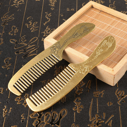 Handgemaakte Vintage Koper Kam – Exquise Afwerking en Duurzaam Design