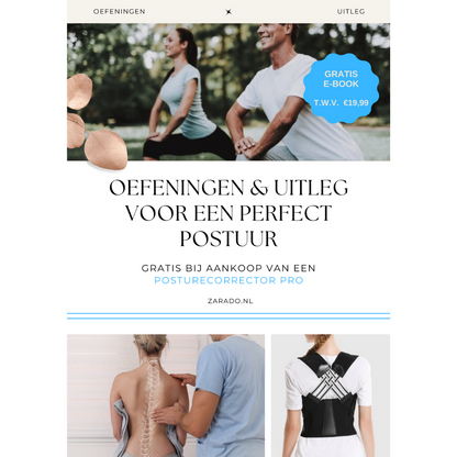 FlexiPosture Pro – Zwarte Ergonomische Houdingscorrector voor Volwassenen