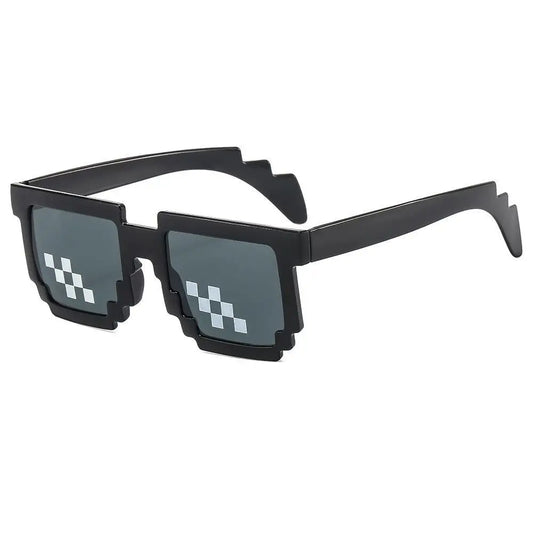 Pixel zonnebril retro vierkant - feest accessoire volwassenen & kinderen
