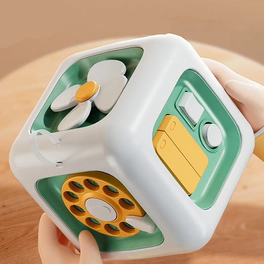 6-in-1 Montessori Sensorisch Busy Board Educatief Speelgoed Kubus voor Kinderen