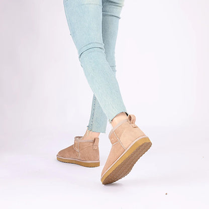 CozyStep winter dames boots - warme gevoerde enkellaarsjes suede look