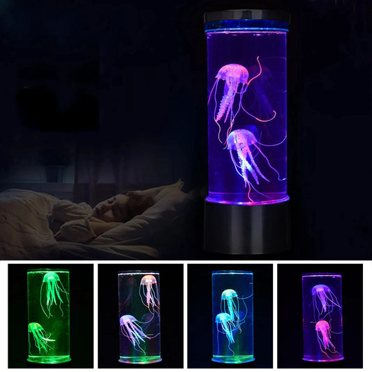 Kwallen Aquarium Nachtlamp - LED Sfeerverlichting - 5 Kleuren - USB Tafellamp