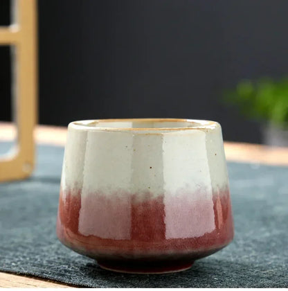 Retro koffiekopje - Japans stijl keramiek - 200ml - handgemaakt glazuur