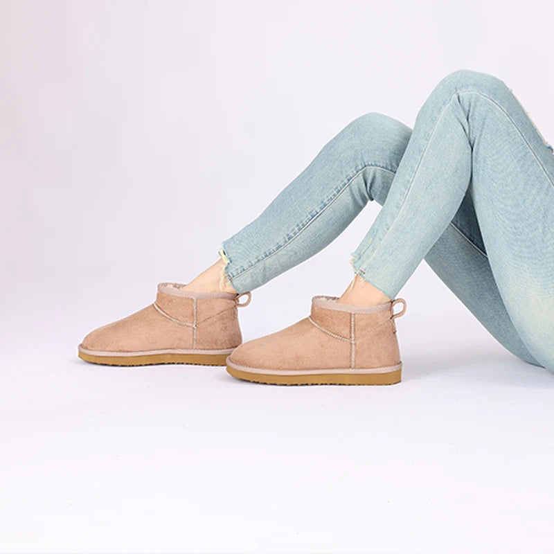 CozyStep winter dames boots - warme gevoerde enkellaarsjes suede look