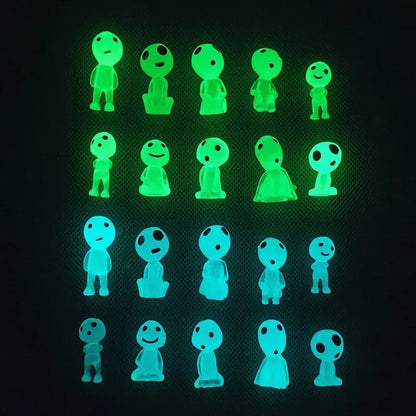 Miniatuur Luminous Elf Figuren – Glow in the Dark Tuin Decoratie 10 stuks