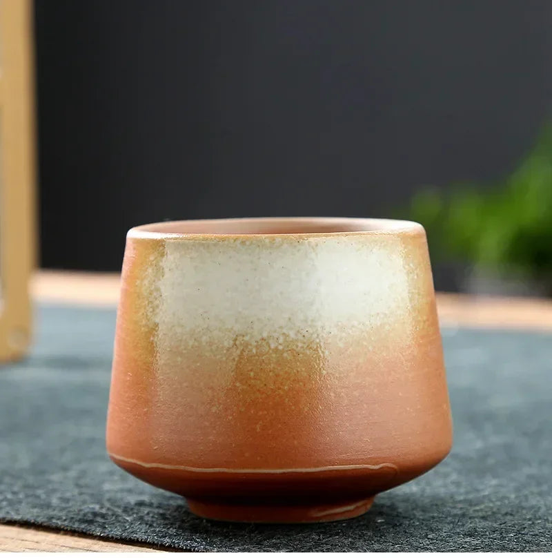 Retro koffiekopje - Japans stijl keramiek - 200ml - handgemaakt glazuur