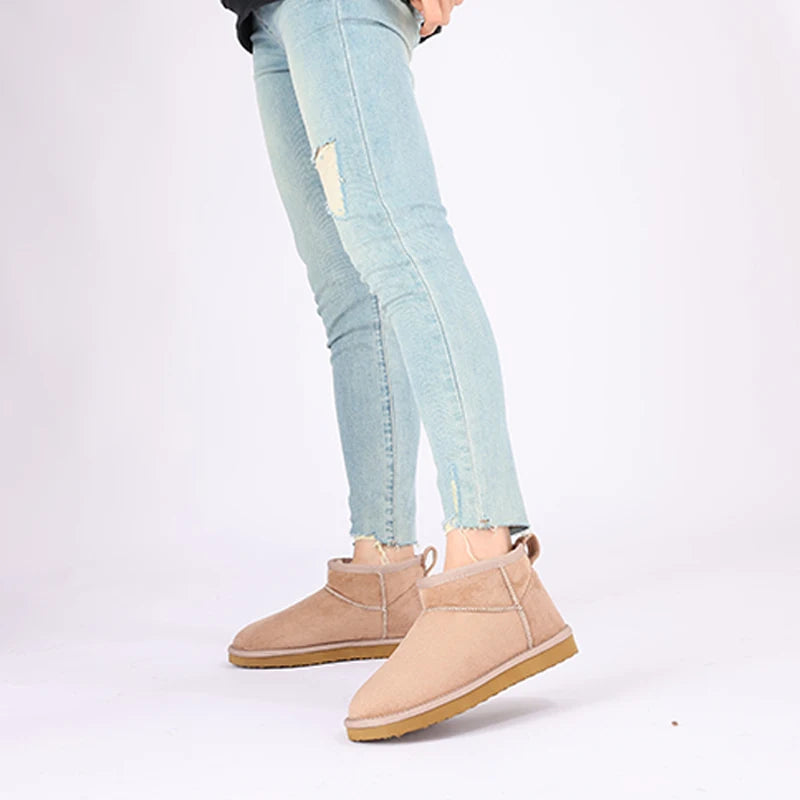 CozyStep winter dames boots - warme gevoerde enkellaarsjes suede look