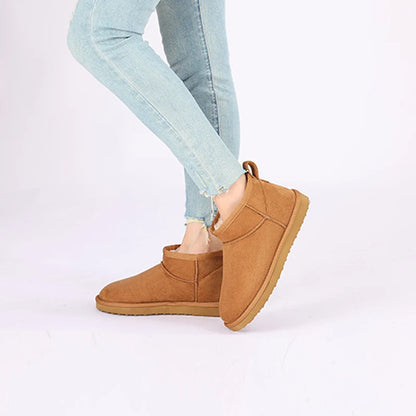 CozyStep winter dames boots - warme gevoerde enkellaarsjes suede look