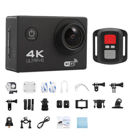 4K Actiecamera Waterdicht met WiFi en Afstandsbediening